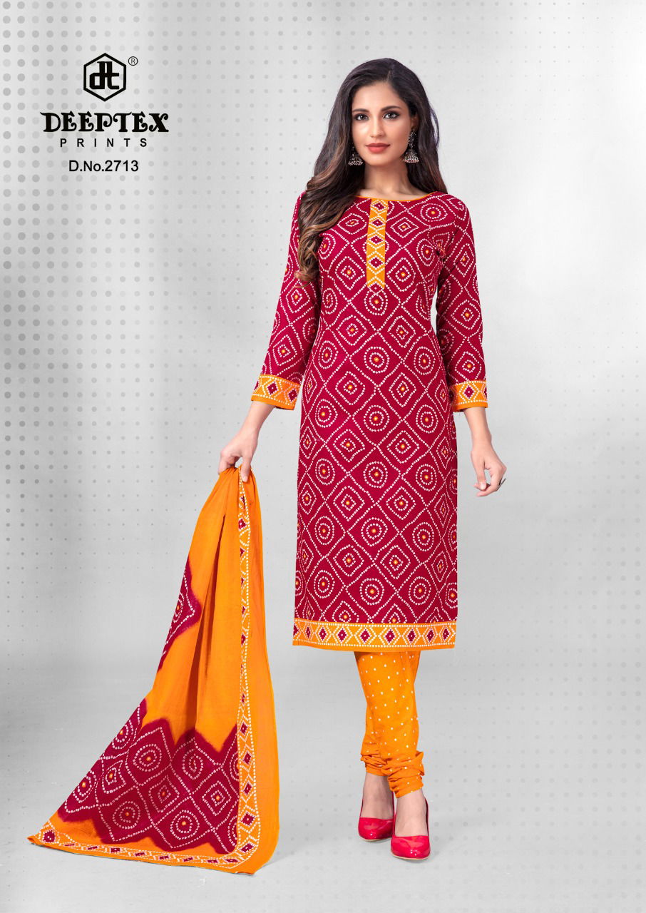 Deeptex Classic Chunaris 27 Casual Daily Wear Printed Cotton Dreess Material Collection